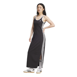 Women's - adidas 3 Stripe Tank Dress - Black/White