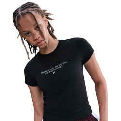 Women's - Nike Verbiage T-Shirt  - Black/White