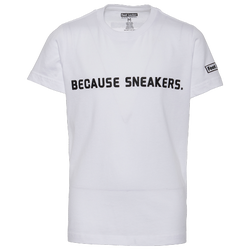 Boys' Grade School - Foot Locker Because Sneakers Youth T-Shirt - White/Black