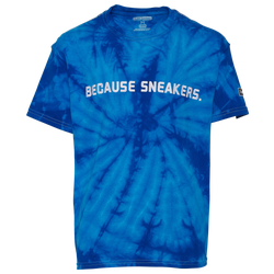 Boys' Grade School - Foot Locker Tie Dye Because Sneakers T-Shirt - Spider Royal/White