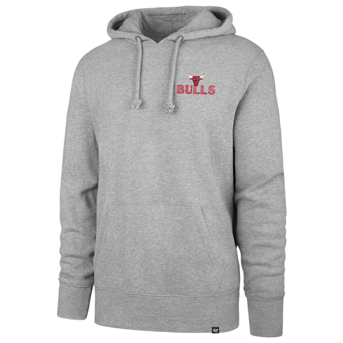 47 Brand Mens Chicago Bulls Bulls Arcitext Headline Hoodie - - Slate Gray