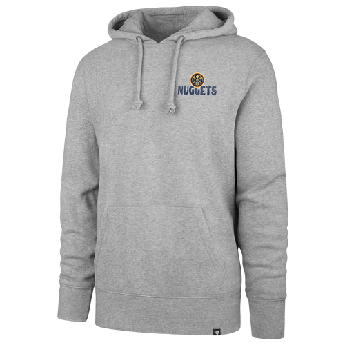 47 Brand Mens Denver Nuggets Nuggets Arcitext Headline Hoodie - - Slate Gray