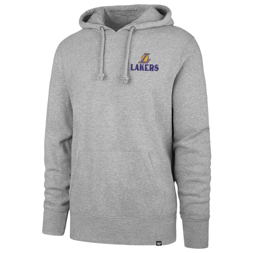 47 Brand Mens Los Angeles Lakers Lakers Arcitext Headline Hoodie - - Slate Gray