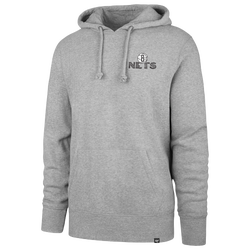 Men's - 47 Brand Nets Arcitext Headline Hoodie - Slate Gray