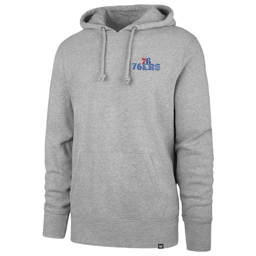 47 Brand Mens Philadelphia 76ers 76ers Arcitext Headline Hoodie - - Slate Gray