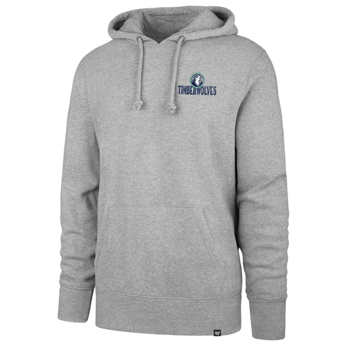 47 Brand Mens Timberwolves Arcitext Headline Hoodie - - Slate Gray