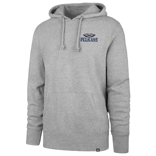 47 Brand Mens New Orleans Pelicans Pelicans Arcitext Headline Hoodie - - Slate Gray Size XXL
