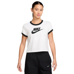 Pour femmes - Nike T-shirt à bords contrastants vintage NSW - Blanc/Noir