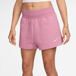 Women's - Nike Fleece HR Shorts  - Pink/White