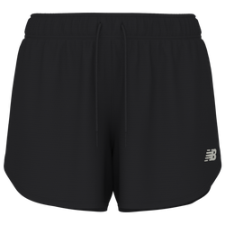 Women's - New Balance Athletics Mesh Shorts 3" - White/Black