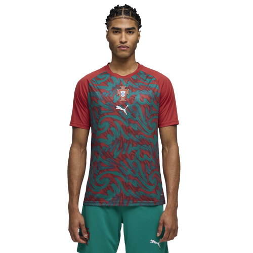 PUMA FPF Warm Up Jersey - PUMA Club Red/Green Lagoon