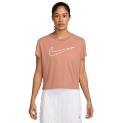 Women's - Nike NSW Club Swoosh T-Shirt  - White/Pink