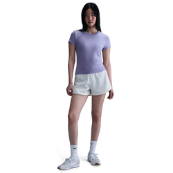 Pour femmes - Nike T-shirt trois-quarts en tricot Chill - Lilas glacé/Blanc