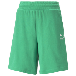 Women's - PUMA Classic Highwaisted Shorts  - Green/Green