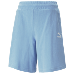 Women's - PUMA Classic Highwaisted Shorts  - Blue/Blue