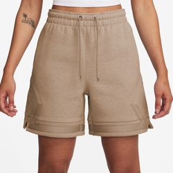 Women's - Jordan Flight Fleece Diamond Shorts  - Brown/Brown