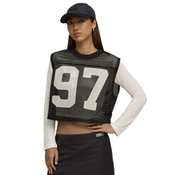 Women's - PUMA x Rose Mesh Top  - Black/White