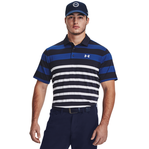 

Under Armour Mens Under Armour Playoff 3.0 Striped Polo - Mens Midnight Navy/Blue Size L