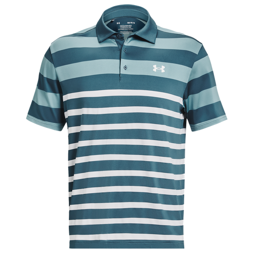 

Under Armour Mens Under Armour Playoff 3.0 Striped Polo - Mens Static Blue/Still Water Size XL
