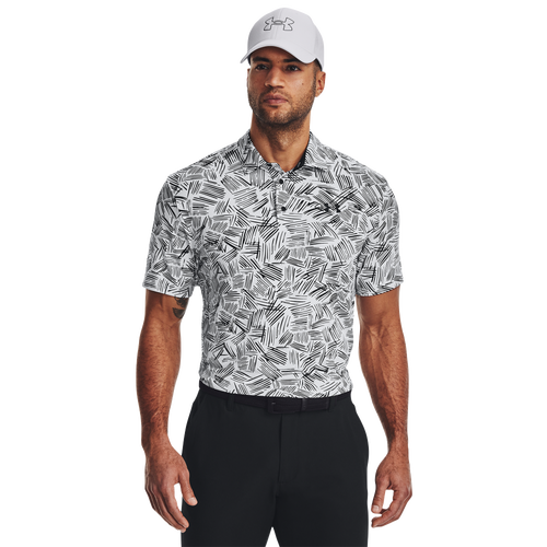 

Under Armour Mens Under Armour Playoff 3.0 Printed Polo - Mens White/Black/Black Size L