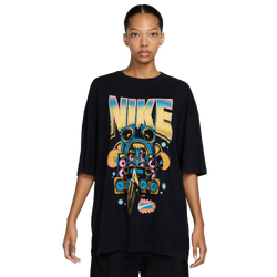 Women's - Nike Oversized FVL T-Shirt  - Black/Multi