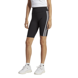 Women's - adidas High Waisted Short Tights  - White/Black