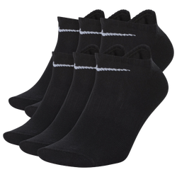 Pour femmes - Nike Paquet de 6 paires de chaussettes invisibles légères Everyday - Noir/Blanc