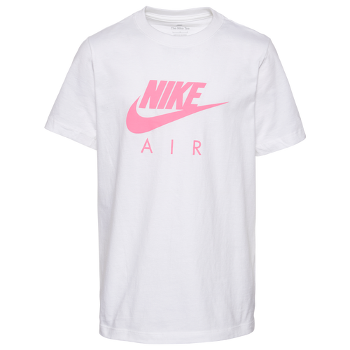 

Boys Nike Nike Air T-Shirt - Boys' Grade School White/Pink Size XL