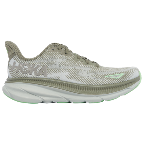 Hoka Womens  Clifton 9 In Olive Haze/mercury