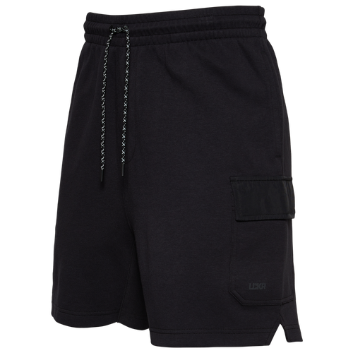 

LCKR Mens LCKR Fleece Cargo Shorts - Mens Black/Black Size XL