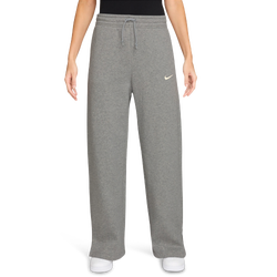 Pour femmes - Nike Pantalon large à taille haute en molleton Phoenix - Gris chiné/Voile