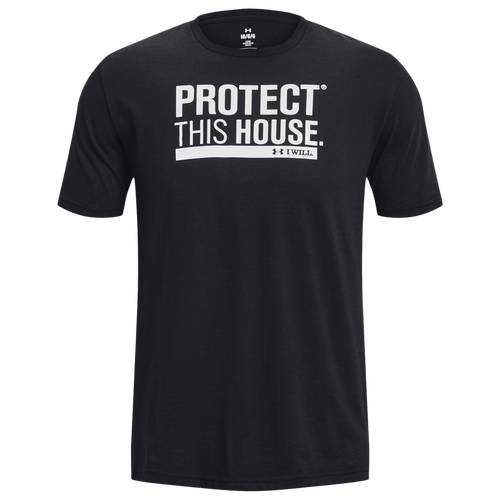 

Under Armour Mens Under Armour Protect This House Short Sleeve - Mens Black/White Size XXL