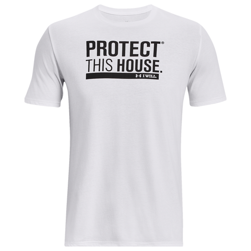

Under Armour Mens Under Armour Protect This House Short Sleeve - Mens White/Black Size XXL