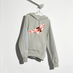 Men's - Staple Design Fleece Hoodie - Grey/Red/White