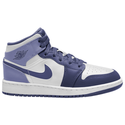 Boys' Grade School - Jordan AJ 1 Mid  - Sky J Purple/Sky J Purple/White