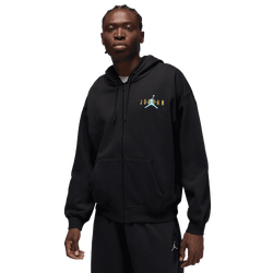 Pour hommes - Jordan Chandail à capuchon avec glissière complète extensible surdimensionné Brooklyn - Black/Blue