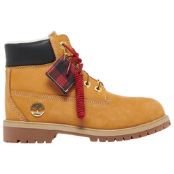 Boys' Grade School - Timberland 6" Premium Shearling Waterproof Boots  - Wheat/Wheat/Gold