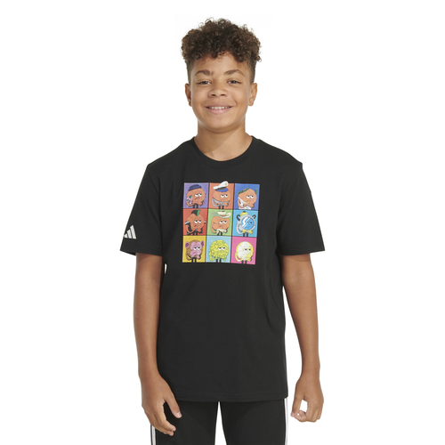 

Boys adidas adidas Lil Stripe NFT T-Shirt - Boys' Grade School Multi/Black Size S