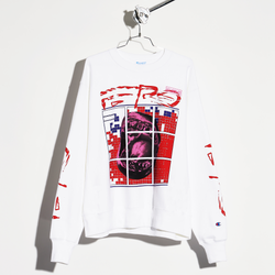 Men's - Traplord JV Fleece Crew Sweater - White/Orange