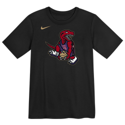 Boys' Preschool - Nike Raptors Essential Logo CE Short Sleeve T-Shirt  - Black/Black