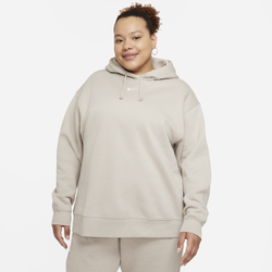 Women's - Nike NSW Plus Essential Fleece Hoodie  - Cream/White