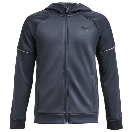 

Boys Under Armour Under Armour AF Storm Full-Zip Hoodie - Boys' Grade School Downpour Gray/Black Size L