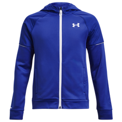 Boys' Grade School - Under Armour AF Storm Full-Zip Hoodie - White/Team Royal