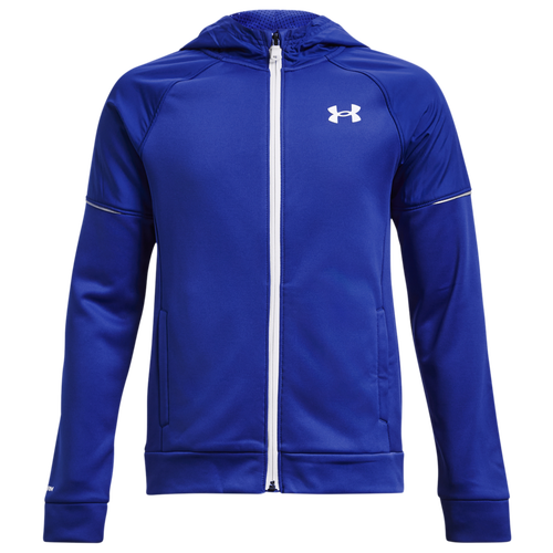 

Boys Under Armour Under Armour AF Storm Full-Zip Hoodie - Boys' Grade School White/Team Royal Size XS