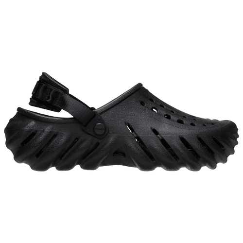 Shop Crocs Mens  Echo Clogs In Black/black