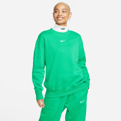 Women's - Nike Style Fleece Hoodie - Green/White