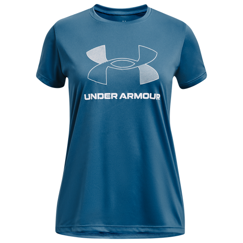 

Girls Under Armour Under Armour Tech BL T-Shirt - Girls' Grade School Cosmic Blue/White Size S