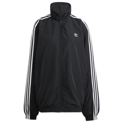 Women's - adidas Oversized Woven Track Top  - Black/White