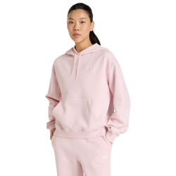 Women's - New Balance Sport Essentials Fleece Hoodie - Pink/White