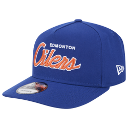 Adult - New Era Oilers Script 940AF Cap  - Blue/Orange